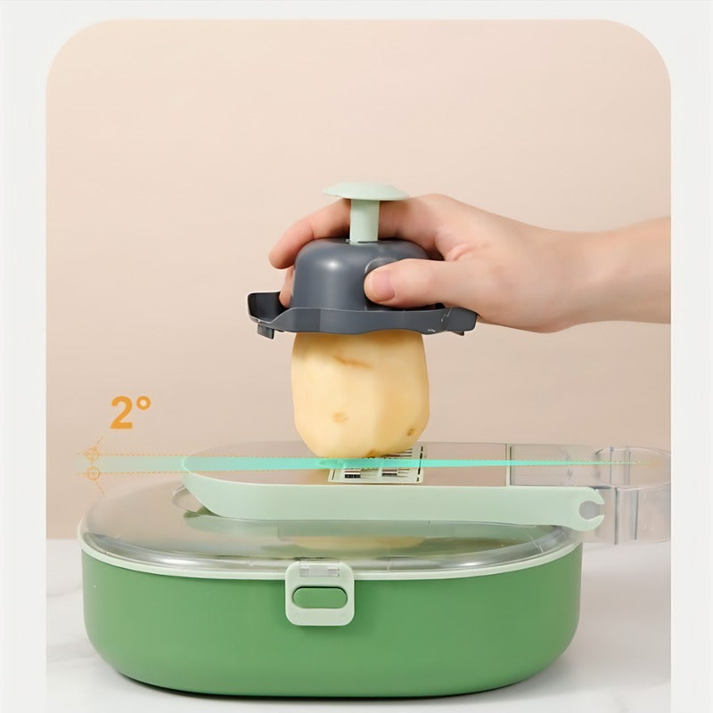 AEELLEEA-Multifunctional Vegetable Slicer, 20Pcs Manual Food Grater, Handheld Veggie Cutter for Potato Onion Carrot, Kitchen Prep Tool