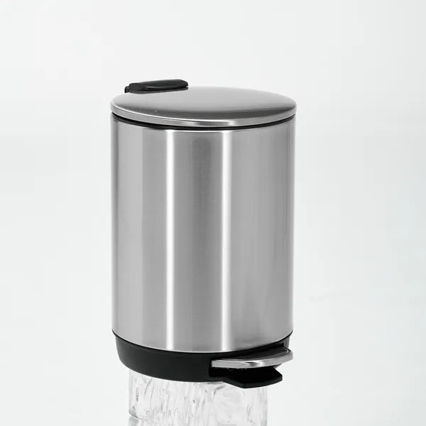 SSTC001-3L-S 3L Stainless Steel Pedal Trash Can, Compact Kitchen Waste Bin with Removable Inner Bucket