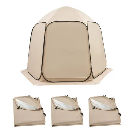 3 Pack Side Walls for 15 x 13.8 FT Screen House Tent, 300D Oxford Waterproof UV-Resistant Side Panels with Quick Buckles for Outdoor Camping Patio Shade