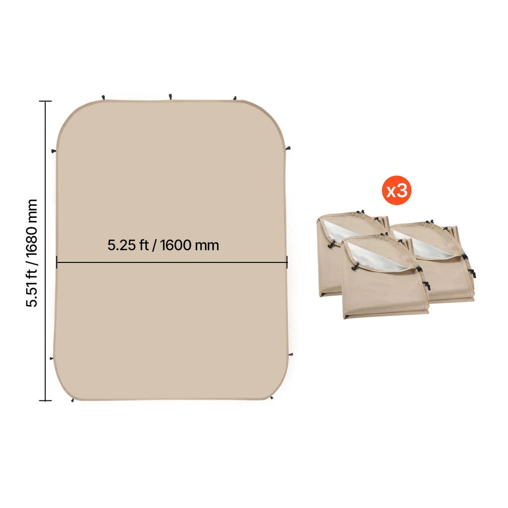 3 Pack Side Walls for 15 x 13.8 FT Screen House Tent, 300D Oxford Waterproof UV-Resistant Side Panels with Quick Buckles for Outdoor Camping Patio Shade
