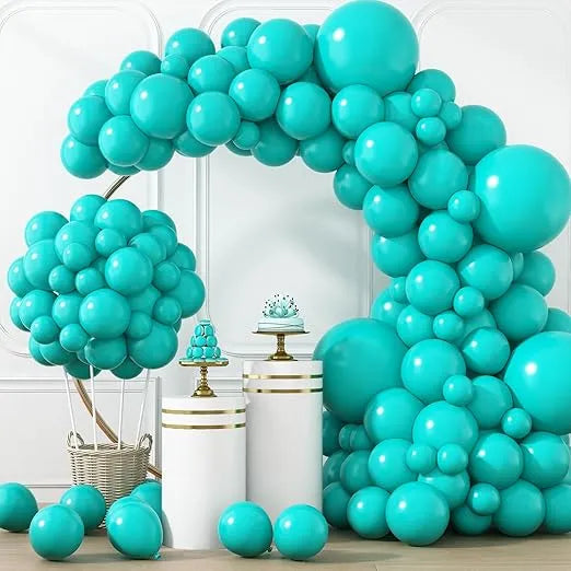 Teal Blue Latex Balloons Assorted Sizes 18/12/10/5 Inch, DIY Garland Arch Kit for Birthday, Wedding, Engagement & Baby Shower Party Supplies
