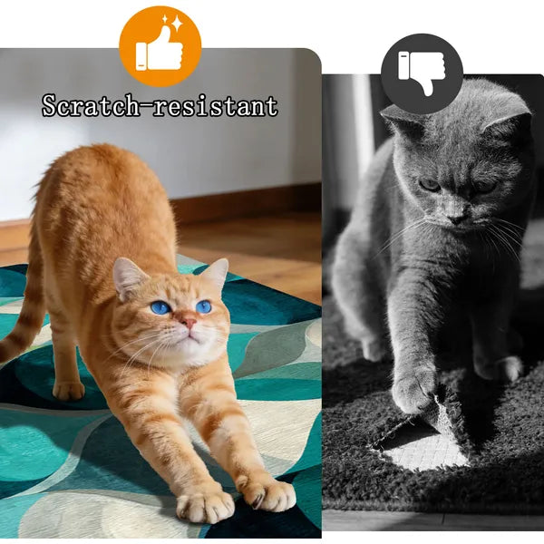 3Pcs Abstract Kitchen Rug Set, Non Slip Washable Soft Floor Mats for Sink, Entryway, Hallway & Bathroom