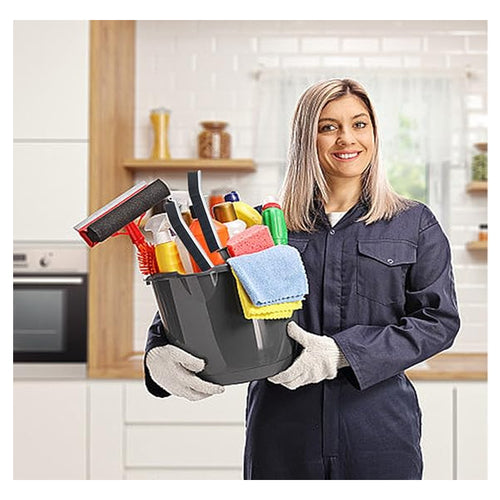 Multi-Purpose Curved Crevice Cleaning Brush with Dense Bristles Scraper for Sink, Faucet, Keyboard, Window Grooves, Lunchbox, Washing Machine