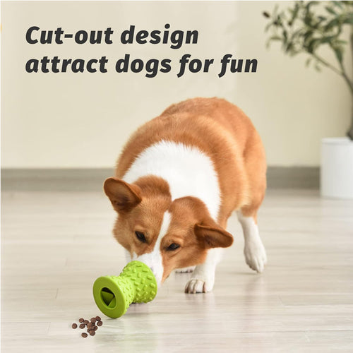 Natural Rubber Dog Chew Toy for Aggressive Chewers - Durable Teeth Cleaning & Treat Dispensing Bone for Medium/Large Dogs