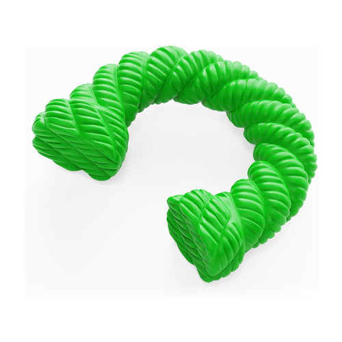 Natural Rubber Horseshoe Chew Toy for Aggressive Chewers - Beef Flavor, Medium & Large Dogs