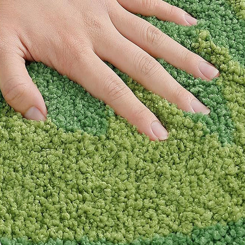 AEELLEEA Kiwi Fruit Bath Mat, Absorbent Non-Slip Bathroom Rug, Soft Quick-Dry Floor Mat for Shower Kitchen Decor, Green 24x16 Inch