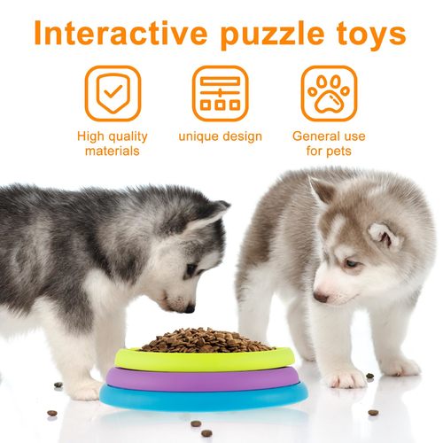 3-in-1 Rotating Dog Slow Feeder & Puzzle Toy