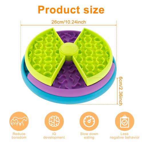 3-in-1 Rotating Dog Slow Feeder & Puzzle Toy