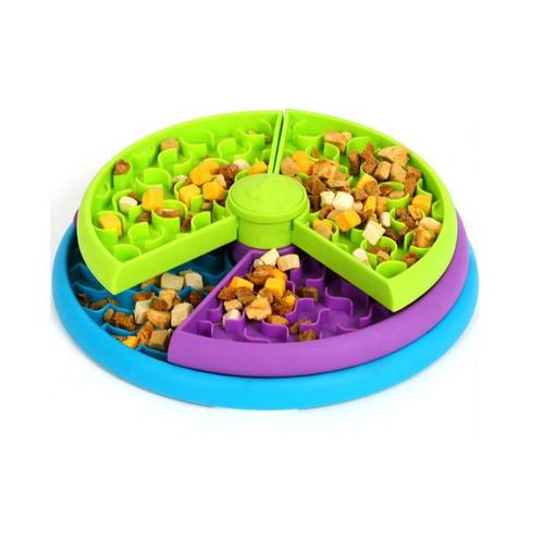 3-in-1 Rotating Dog Slow Feeder & Puzzle Toy