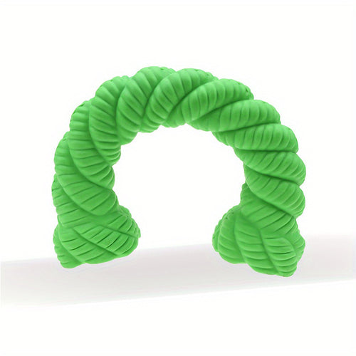 Natural Rubber Horseshoe Chew Toy for Aggressive Chewers - Beef Flavor, Medium & Large Dogs