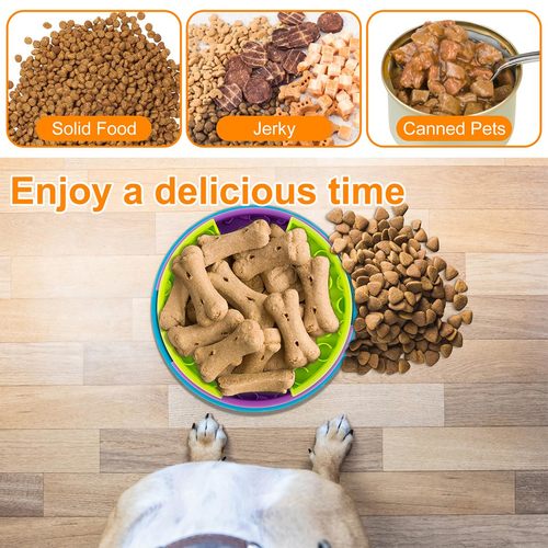 3-in-1 Rotating Dog Slow Feeder & Puzzle Toy