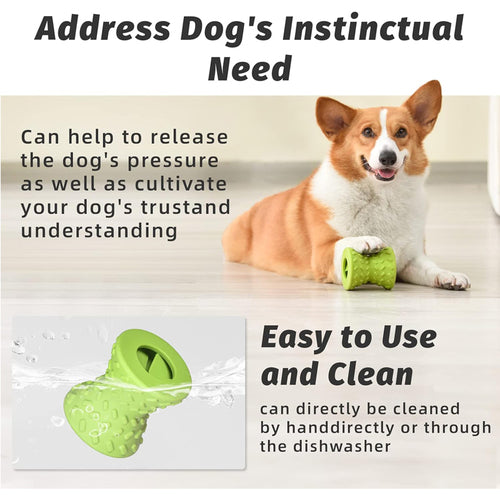 Natural Rubber Dog Chew Toy for Aggressive Chewers - Durable Teeth Cleaning & Treat Dispensing Bone for Medium/Large Dogs