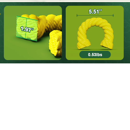 Natural Rubber Horseshoe Chew Toy for Aggressive Chewers - Beef Flavor, Medium & Large Dogs