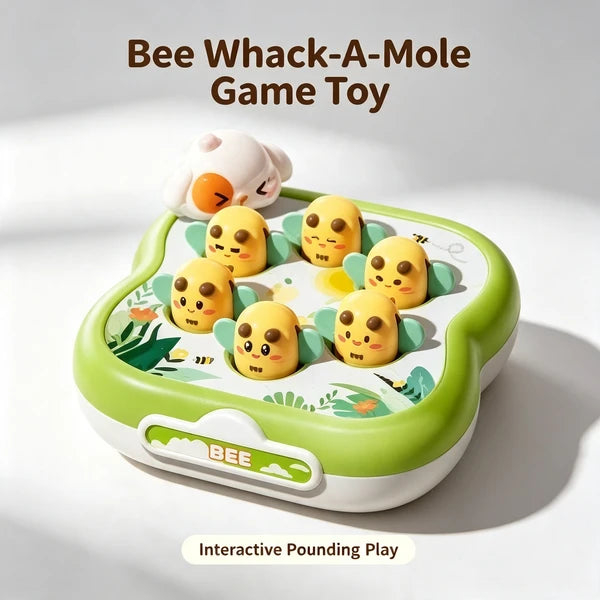 Bee Whack-A-Mole Hammer Toy for Toddlers, Hand-Eye Coordination Game, Gift Box Birthday Toy for Boys Girls