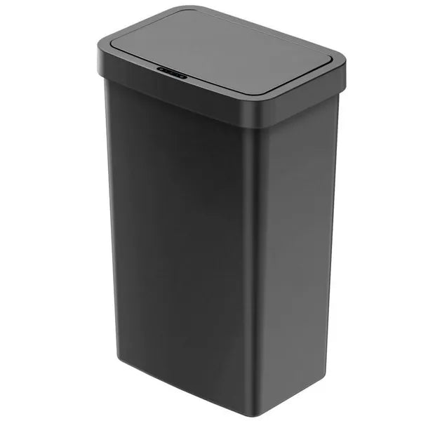 13.2 Gallon Black Touchless Automatic Kitchen Trash Can, Plastic Motion Sensor Garbage Bin with Soft Slow Close Lid
