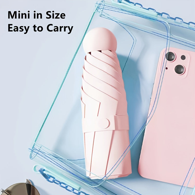 Lightweight Automatic Travel Umbrella, Compact Windproof Folding Umbrella UPF50+ Sun & Rain Protection