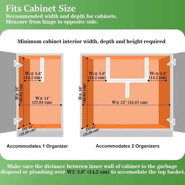 Aeelleea Under Sink Organizer, 2 Tier Pull Out Cabinet Shelf, Slide Out Black Kitchen Bathroom Storage