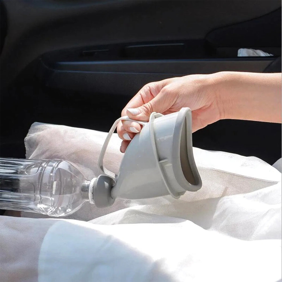 Portable Emergency Urinal Funnel for Men & Women, PP+TPR Standing Pee Funnel, Leak Proof Travel Urine Device for Car, Camping, Traffic Jam & Outdoor Use
