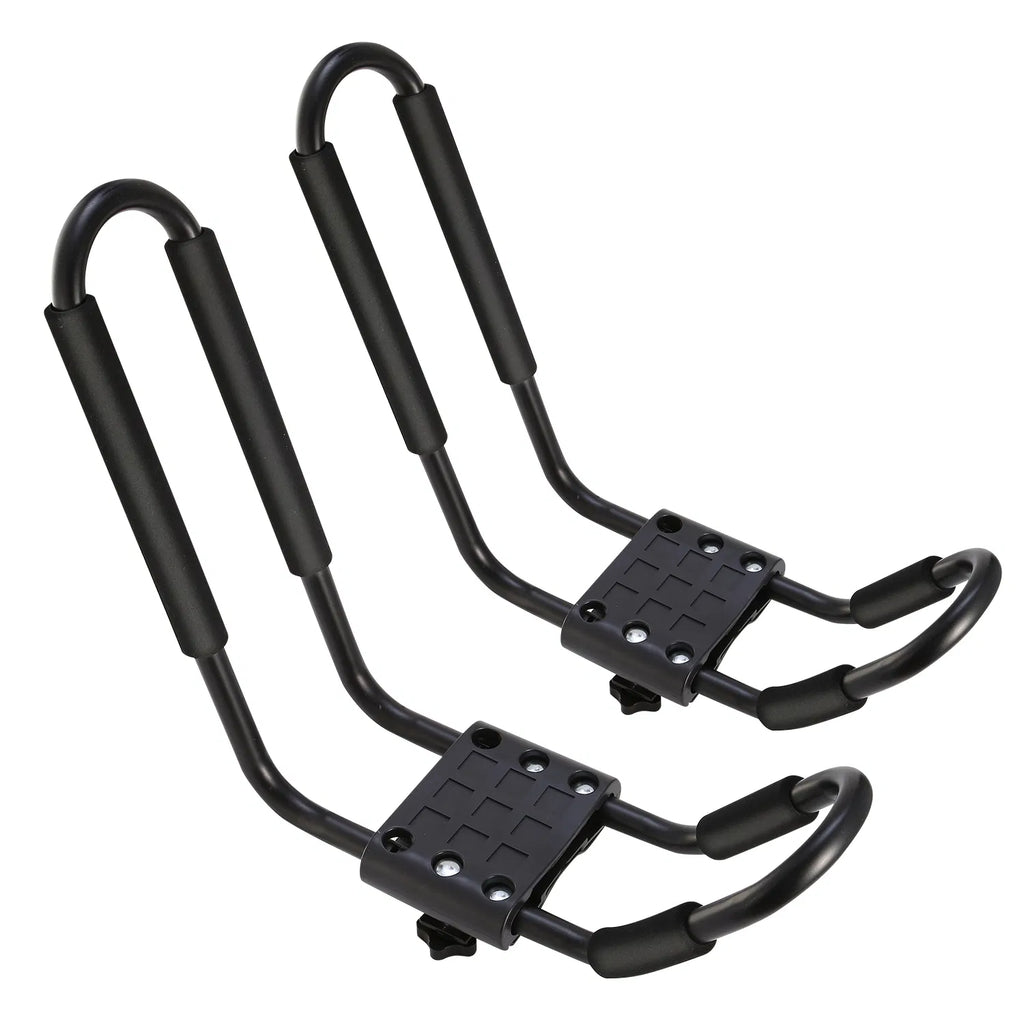 AEELLEEA Universal Kayak J-Bar Roof Rack, 1 Pair Rooftop Carrier for Canoe Surfboard SUP, Fits Car SUV Truck Crossbars, 150 lbs