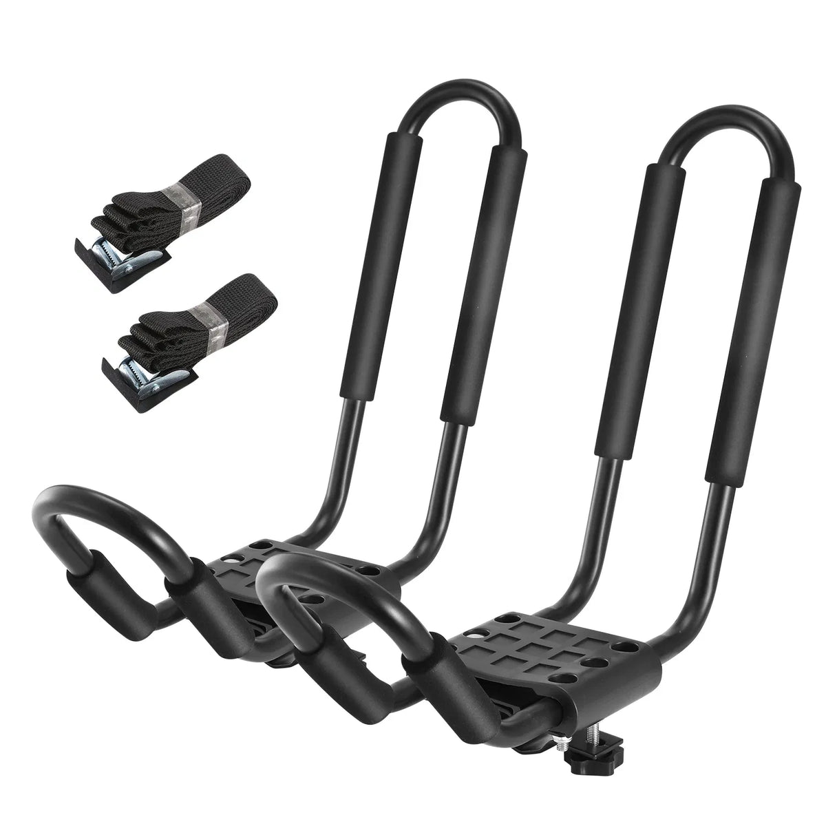 AEELLEEA Universal Kayak J-Bar Roof Rack, 1 Pair Rooftop Carrier for Canoe Surfboard SUP, Fits Car SUV Truck Crossbars, 150 lbs
