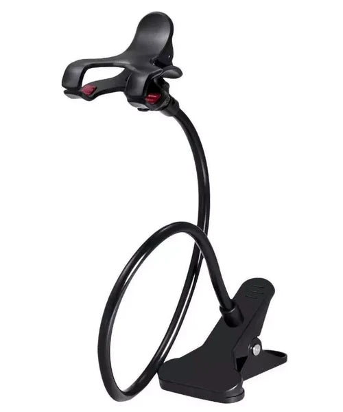 Universal Lazy Neck Gooseneck Phone Holder, 360° Rotation Flexible Hands-Free Cell Phone Stand for Bed, Sofa, Watching Video, Compatible with All Smartphones