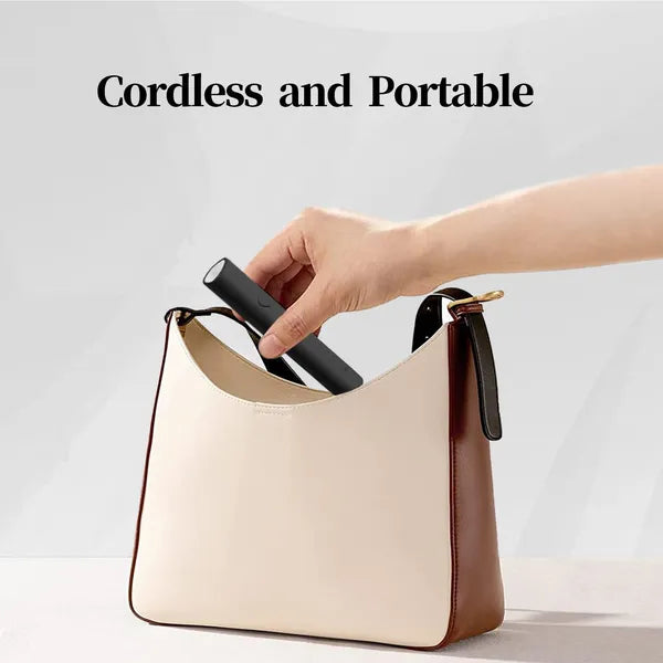 Aeelleea Mini UV LED Nail Lamp, Handheld Nail Dryer with Foldable Stand, USB Rechargeable Wireless Gel Nail Light, Black