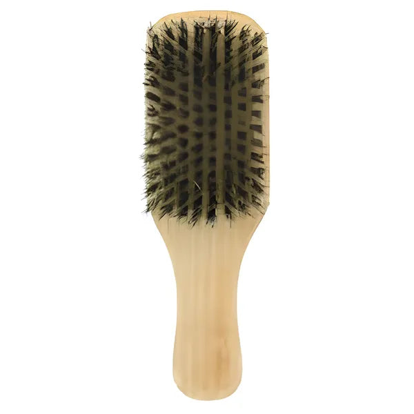 Natural Boar Bristle Hair Brush with Wooden Handle, Smoothing Grooming Brush for Men & Women, Daily Hair Care