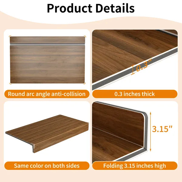 5 Pcs Walnut Foamed PVC Wire Shelf Covers, Wood Grain Wire Rack Liners for Closet Pantry Kitchen Bathroom Shelving Decor