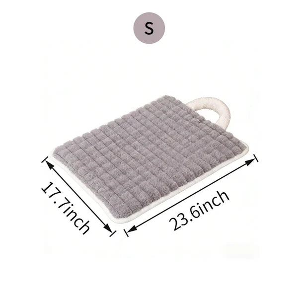 Quilted Washable Dog Bed Mat with Carry Handle, Portable Crate Pad & Kennel Liner, All-Season Pet Mat