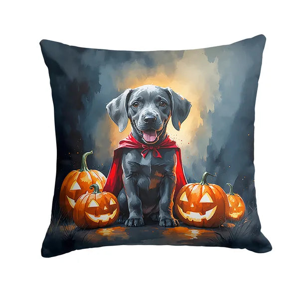 Aeelleea Weimaraner Puppy Halloween Pillow 18x18 Machine Washable Halloween
