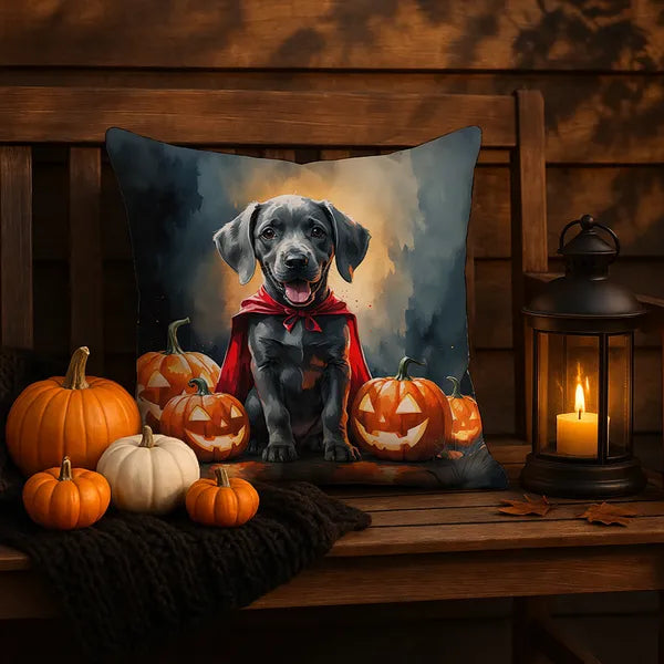 Aeelleea Weimaraner Puppy Halloween Pillow 18x18 Machine Washable Halloween