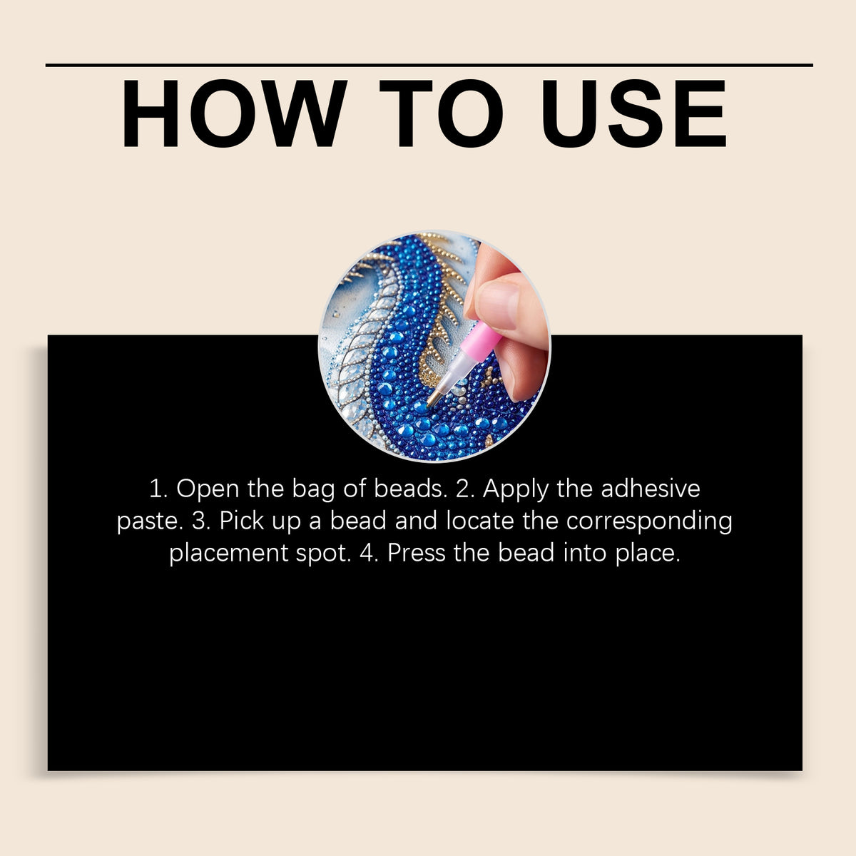 Dragon Diamond Painting Kit for Adults, DIY Gem Art with Pearl Beads, 3D Sparkling Dragon Wall Art
