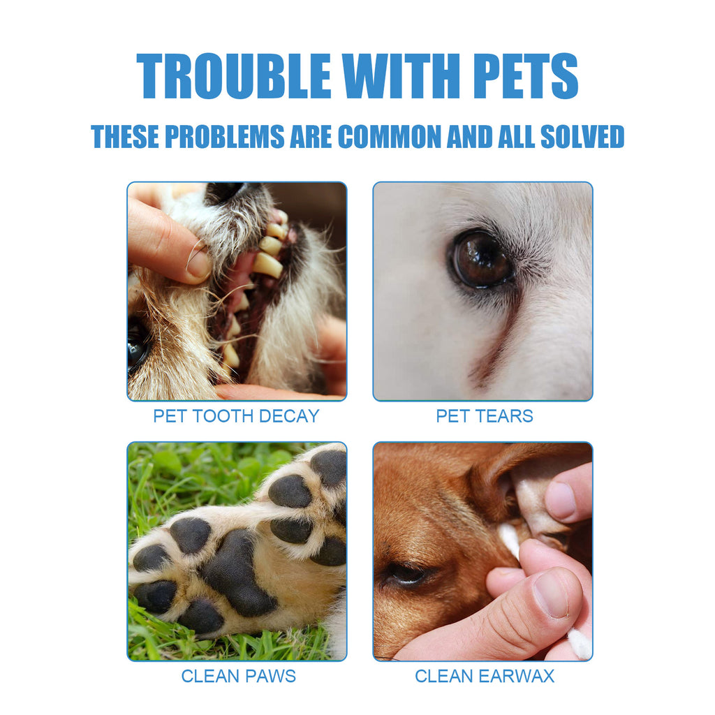 Mint Dental Finger Wipes for Dogs & Cats, 50 Ct – Clean Teeth, Freshen Breath, Plaque & Tartar Care