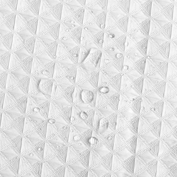 White Fabric Shower Curtain, 72"x72", 100% Polyester Water Repellent, Weighted Hem, Machine Washable for Bathroom