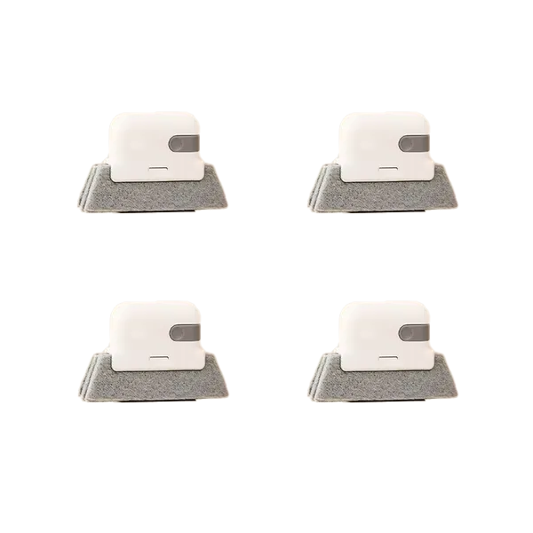 4-Pack Window Track Cleaning Brush with Built-In Scraper, Removable 4-Layer Crevice Cleaning Tool for Windows and Sliding Doors