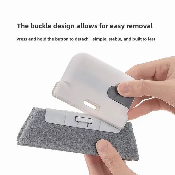 4-Pack Window Track Cleaning Brush with Built-In Scraper, Removable 4-Layer Crevice Cleaning Tool for Windows and Sliding Doors