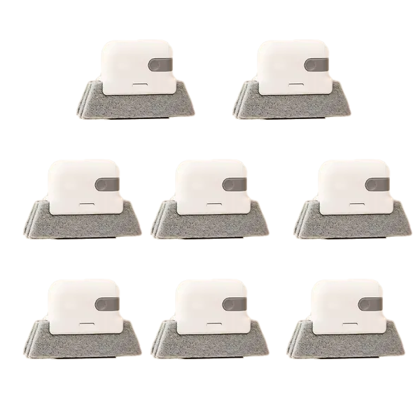 8-Pack Window Track Cleaning Brush with Built-In Scraper, Crevice Groove Cleaning Tool for Window Sills, Sliding Doors and Narrow Gaps