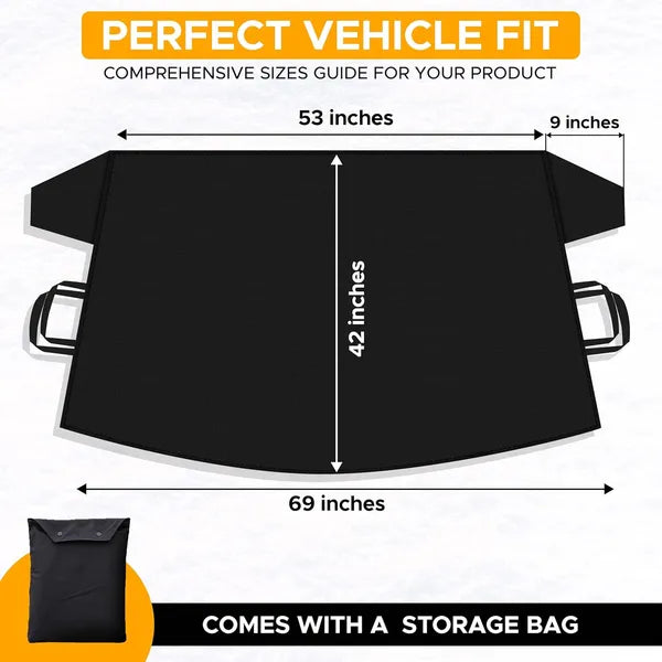 Aeelleea Windshield Snow Cover for Car, SUV, Truck - Toughest Car Protector for Ice & Sleet, Weatherproof for Winter