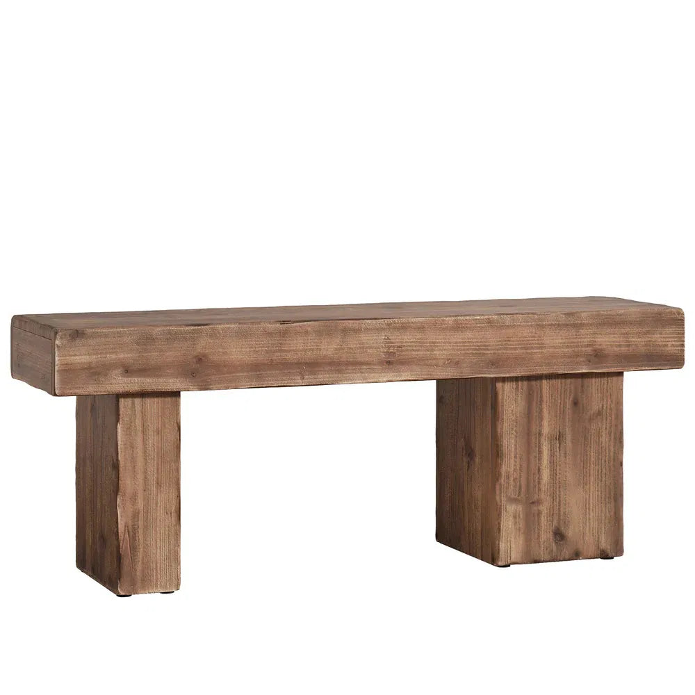 Farmhouse Solid Fir Wood Entryway Bench, Heavy‑Duty Indoor Bench for Entryway, Bedroom End‑of‑Bed, Living Room & Hallway