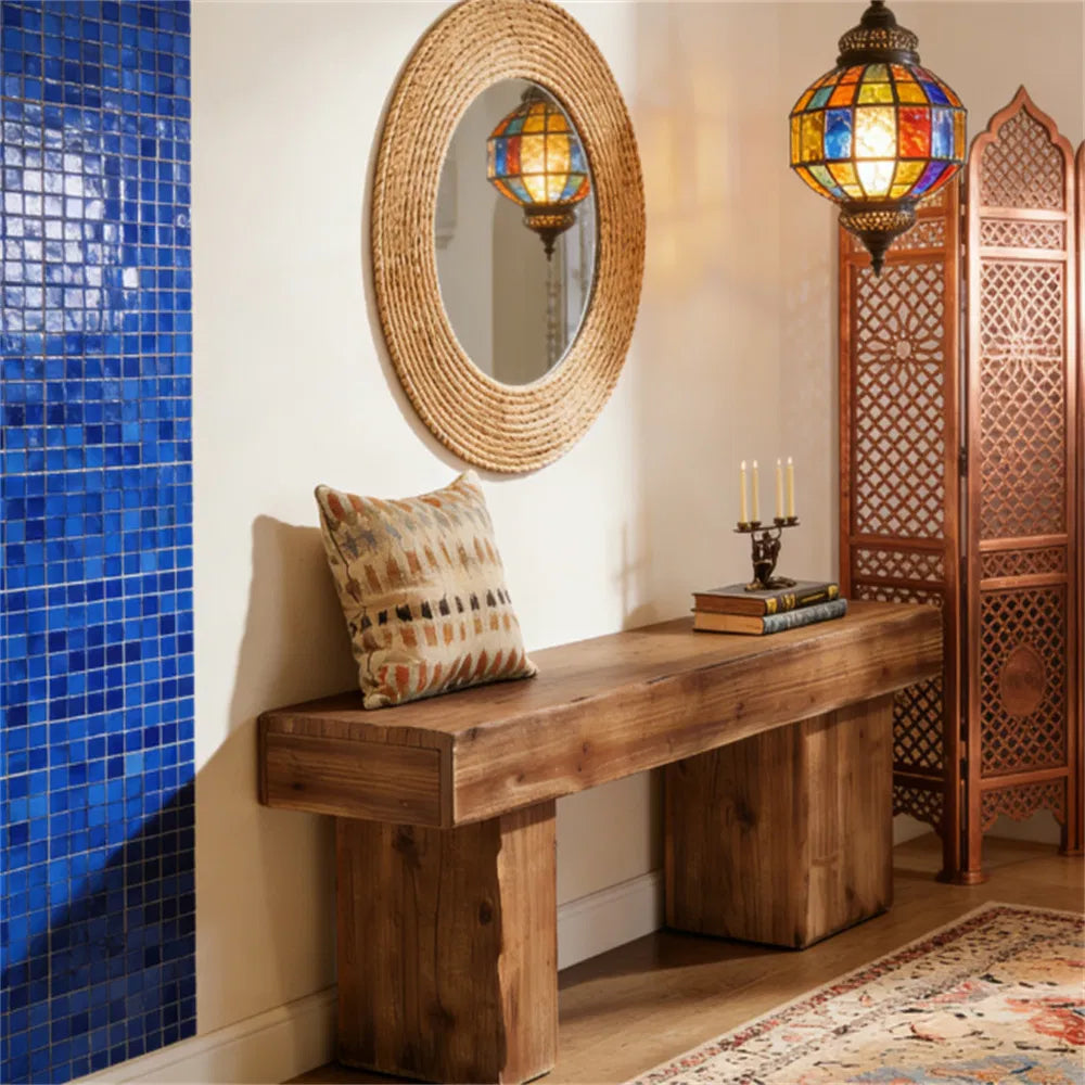 Farmhouse Solid Fir Wood Entryway Bench, Heavy‑Duty Indoor Bench for Entryway, Bedroom End‑of‑Bed, Living Room & Hallway