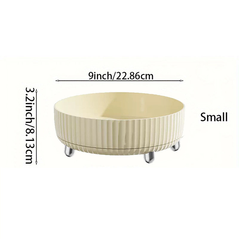 360 Degree Rotating Makeup Organizer Tray, Lazy Susan Perfume and Skincare Storage Organizer for Vanity, Dresser and Bathroom Countertop-cream